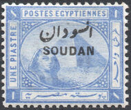 [Sphinx and Pyramid - Egypt Postage Stamps Overprinted "SOUDAN", type E]