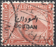 [Sphinx and Pyramid - Egypt Postage Stamps Overprinted "SOUDAN", type F]