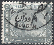 [Sphinx and Pyramid - Egypt Postage Stamps Overprinted "SOUDAN", tip G]
