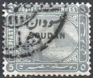 [Sphinx and Pyramid - Egypt Postage Stamps Overprinted "SOUDAN", tip G]
