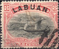 [North Borneo Stamps Overprinted "LABUAN", type J5]