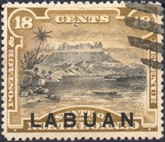[North Borneo Stamps Overprinted "LABUAN", type J7]