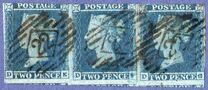 [Queen Victoria, 1819-1901 - White Line Below "POSTAGE" & Above "TWO PENCE", type B1]