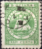 [Sailing Ship "Sandbach" - Inscription "B.GUIANA", type H4]