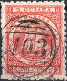 [Sailing Ship "Sandbach" - Inscription "B.GUIANA", type H8]