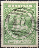 [Sailing Ship "Sandbach" - Inscription "B.GUIANA", type H5]
