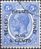 [Reconstruction- No. 89 & 91-94 Surcharged, Overprinted BELIZE/RELIEF/FUND, Tip Z4]
