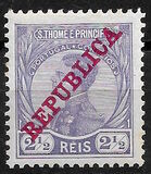 [King Manuel  - Not Issued Stamps Overprinted "REPUBLICA", סוג P]