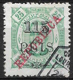 [Nos 33-38 Overprinted "REPUBLICA" - Lisbon Print, වර්ගය K1]