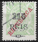 [Nos 33-38 Overprinted "REPUBLICA" - Lisbon Print, වර්ගය K2]