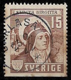 [St. Bridget of Sweden - Inscription "SANCTA BIRGITTA", type BV]
