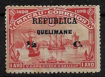 [Portuguese Macau Postage Stamps Surcharged & Overprinted "REPUBLICE QUELIMANE", type A1]