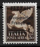 [Airmail - Italian Postage Stamp No. Overprinted "FEZZAN Occupation Francaise", type B]