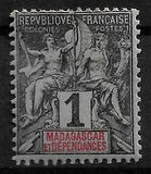 [Inscription: "MADAGASCAR ET DEPENDANCIES", प्रकार H]