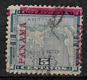 ["PANAMA" Black or Red, Bar in Similar Colour as Stamp, type U3]