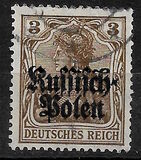 [German Empire Postage Stamps Overprinted "Russisch- Polen", Tipi A]