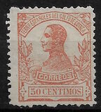 [King Alfonso XIII - Blue Control Number on Back Side, type L9]