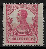 [King Alfonso XIII - Blue Control Number on Back Side, type L8]