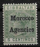 [Gibraltar Postage Stamps Overprinted "Morocco Agencies" in Black Colour - Wide "M", type A]