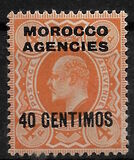 [Great Britain Postage Stamp Overprinted "MOROCCO AGENCIES" & Surcharged, type G]