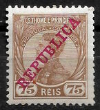 [King Manuel  - Not Issued Stamps Overprinted "REPUBLICA", typ P6]