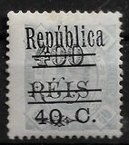[Issues of 1902 Overprinted "Republica" and Surcharged "40 C.", type AM]