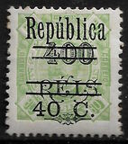 [Issues of 1902 Overprinted "Republica" and Surcharged "40 C.", type AM1]