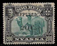 [Giraffe & Dromedary Camels - Stamps of 1901-1903 Overprinted "REPUBLICA" Horizontally  & Surcharged, Typ L13]