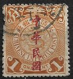 [Overprinted "Republic of China" in Regular-Writing Characters, type AA1]
