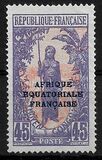 [Issues of 1907-1922 Overprinted "AFRIQUE EQUATORIALE FRANCAISE", tegund F11]
