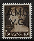[Occupazione Alleata della Venezia-Giulia - Serie imperiale - Sovraimpresso: "A.M.G.V.G." (Governo Militare Alleato Venezia Giulia), Scrivi A4]