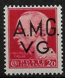 [Occupazione Alleata della Venezia-Giulia - Serie imperiale - Sovraimpresso: "A.M.G.V.G." (Governo Militare Alleato Venezia Giulia), Scrivi A5]