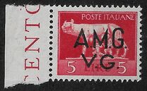 [Italian Postage Stamps Overprinted "A.M.G.V.G." - Watermarked, тып A11]