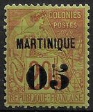 [French Colonies - General Issues No.46-57 Surcharged & Overprinted "MARTINIQUE", type B5]