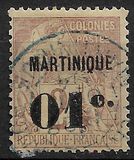 [French Colonies - General Issues No.46-57 Surcharged & Overprinted "MARTINIQUE", type B1]