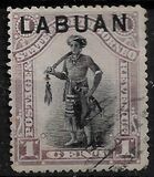 [North Borneo Stamps Overprinted "LABUAN", type J]