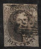[King Leopold I - Oval 17-17½mm High and 14-14½mm Wide, typ B11]