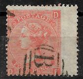 [Queen Victoria - Large White Control Letters in Corners, type L1]