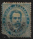 [King Umberto I - Italian Postage Stamps Overprinted "Colonia Eritrea", type B2]