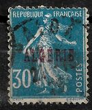 [French Postage Stamps Overprinted "ALGÈRIE" in Red, タイプ A3]