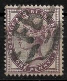 [Regina Vittoria  - Iscrizione "POSTAGE AND INLAND REVENUE", Scrivi AI1]