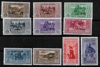 [Italian Postage Stamps No. 360-369 Overprinted "COO", type K]