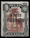 [Giraffe & Dromedary Camels - Nos. 27 & 36 Overprinted "PROVISORIO" & Surcharged, type G]