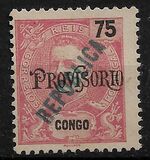 [King Carlos I Stamps of 1898-1901 & 1903 Overprinted "REPUBLICA" in Red or Blue Colour, type J7]