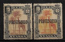 [Giraffe Stamps of 1901 Overprinted "PROVISORIO", type F]