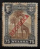 [Giraffe - Not Issued Stamps Overprinted "REPUBLICA", type J]