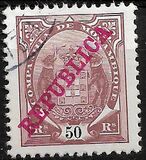 [Issues of 1895 & 1907 Overprinted "REPUBLICA", type I6]