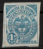 [Coat of Arms - Inscription: "REPUBLICE DE COLOMBIA", type D1]
