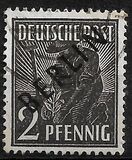 [BERLIN in Black Overprint on "Allied Occupation Zone" Stamps, type A]