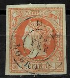 [Queen Isabella II - Colored Paper, tegund O1]